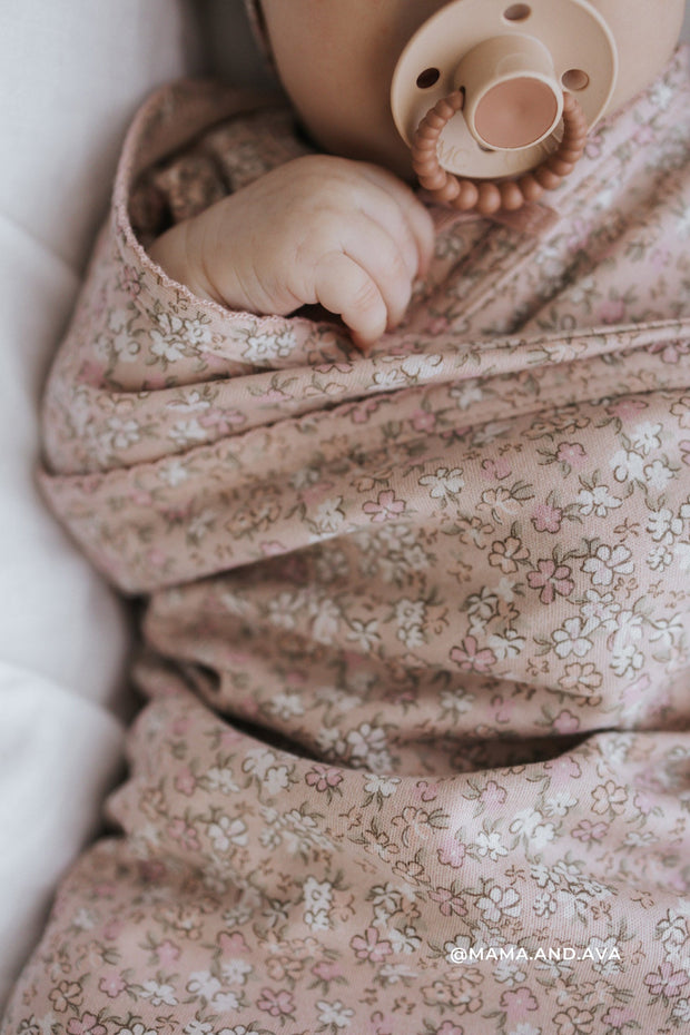 Organic Cotton Wrap Blanket - Amber Rose