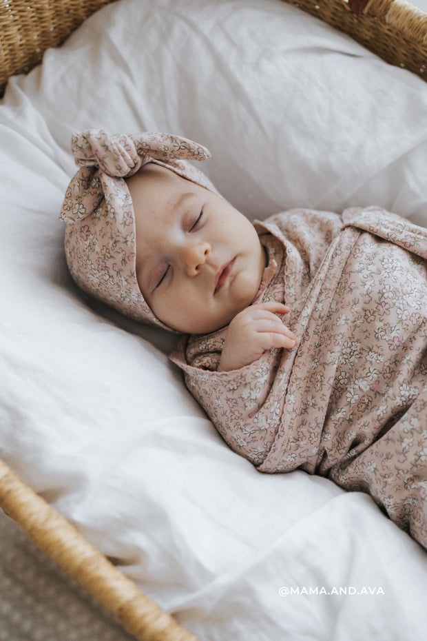 Organic Cotton Wrap Blanket - Amber Rose