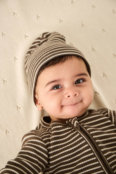 Organic Cotton Modal Marley Beanie - Bear/Cassava