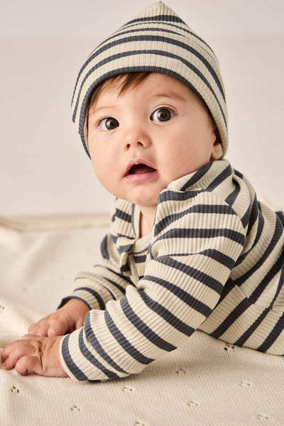 Organic Cotton Modal Marley Beanie - Cassava/Arctic