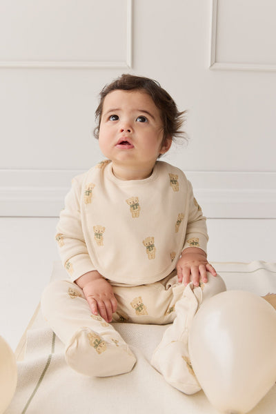 Organic Cotton Bib - Little Ted