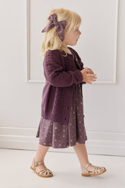 Organic Cotton Bow - Goldie Huckleberry Large