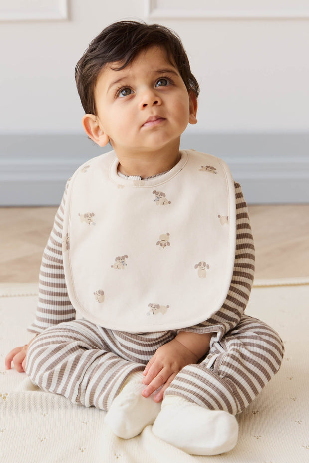 Organic Cotton Bib - Sasha Puppy Tofu