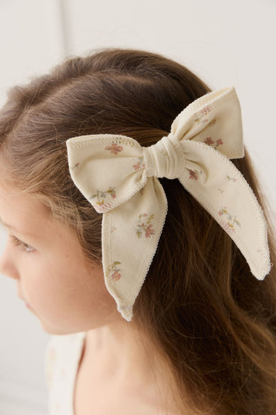 Organic Cotton Bow - Emilia Egret
