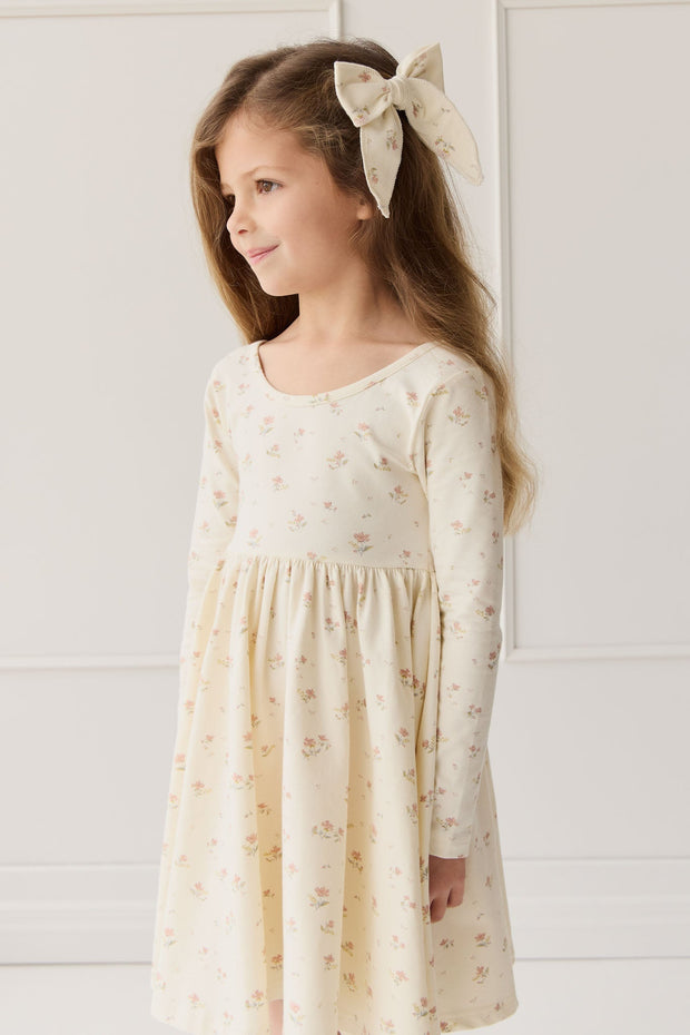 Organic Cotton Bow - Emilia Egret