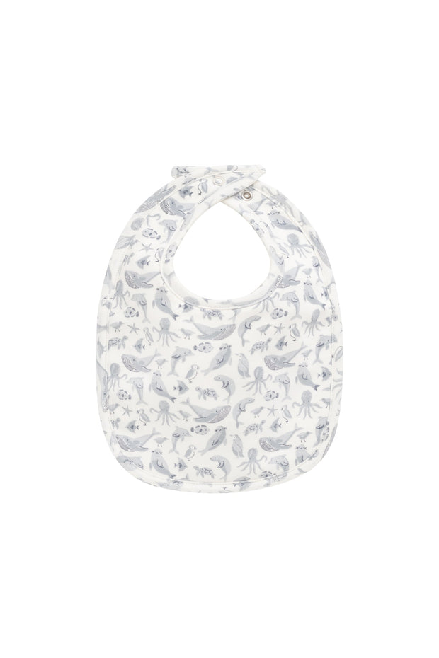Organic Cotton Bib - Sea Life