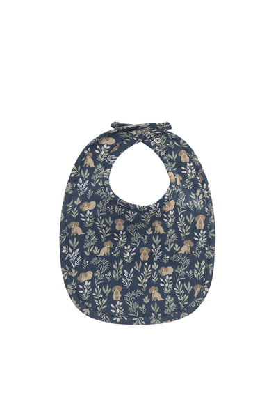 Organic Cotton Bib - Charlie's Backyard Navy