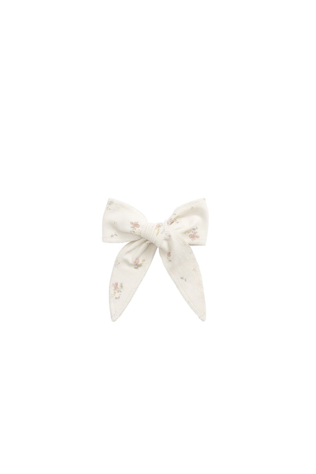 Organic Cotton Bow - Emilia Egret