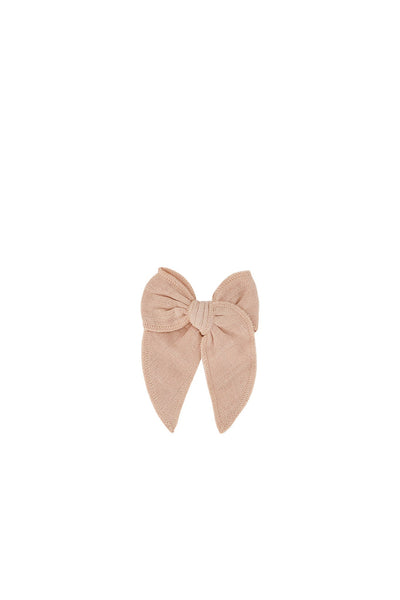 Organic Cotton Muslin Bow - Parfait