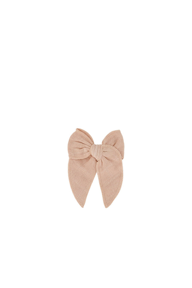 Organic Cotton Muslin Bow - Parfait