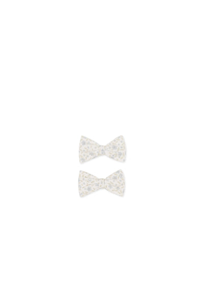 Organic Cotton Noelle 2pk Bow - Elodie Whisper White