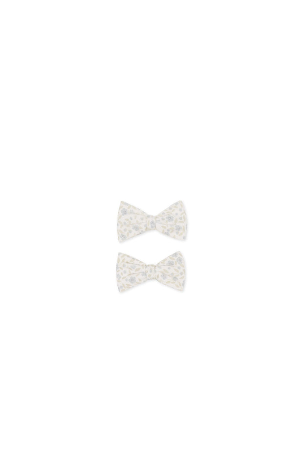 Organic Cotton Noelle 2pk Bow - Elodie Whisper White