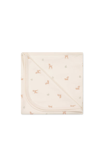 Organic Cotton Wrap Blanket - Fable Deer Cloud